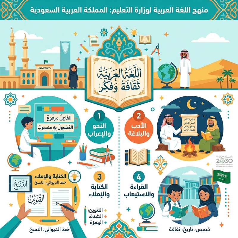 كيف تتفوق في مادة (لغتي)؟ دليلك الشامل للقواعد والنصوص في المنهج السعودي