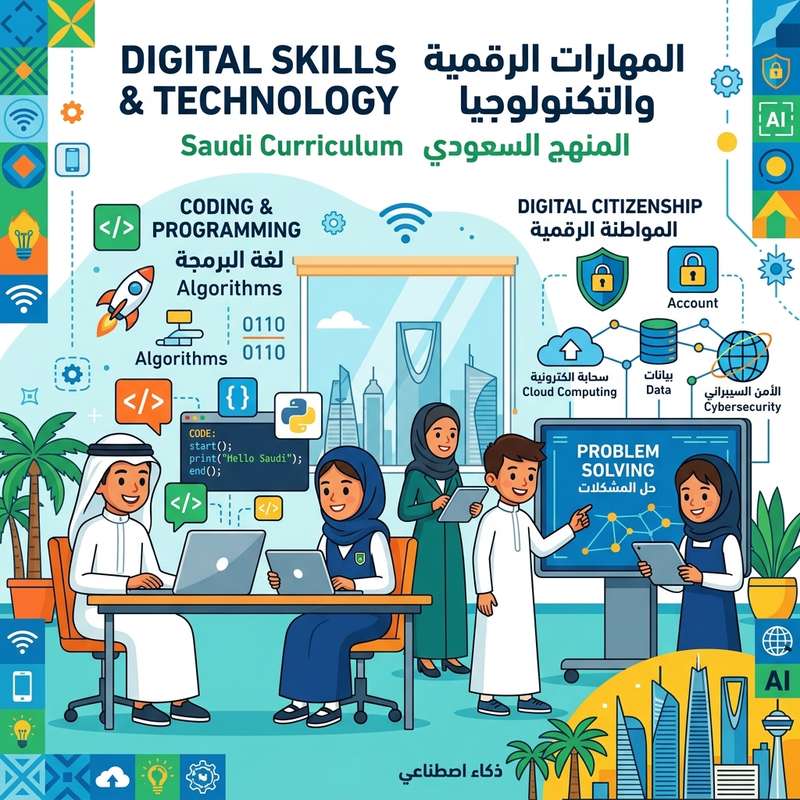دليل مادة المهارات الرقمية والحاسب: من الأساسيات إلى البرمجة