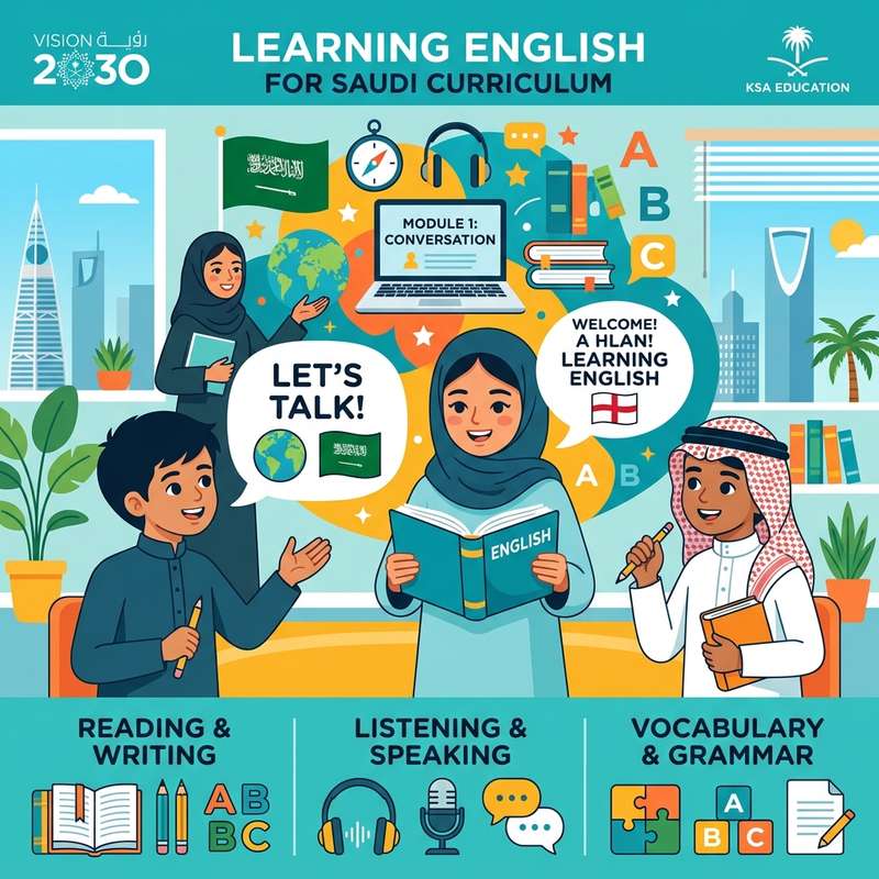 كيف تتأسس في اللغة الإنجليزية ضمن المناهج السعودية؟ دليلك من الصفر للتفوق