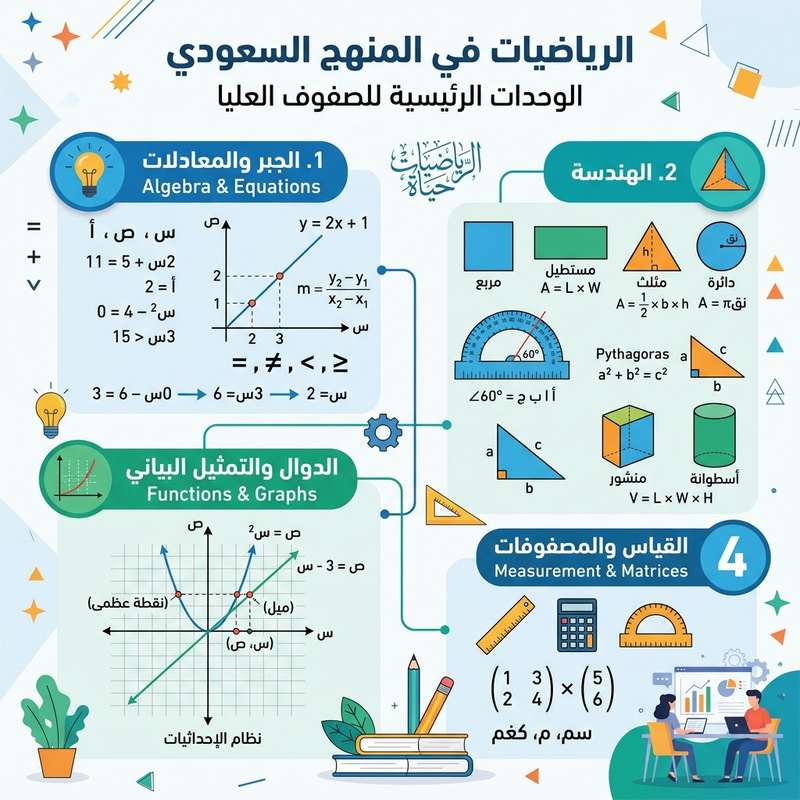 الدليل الشامل لفهم وتفوق طلاب المنهج السعودي في مادة الرياضيات