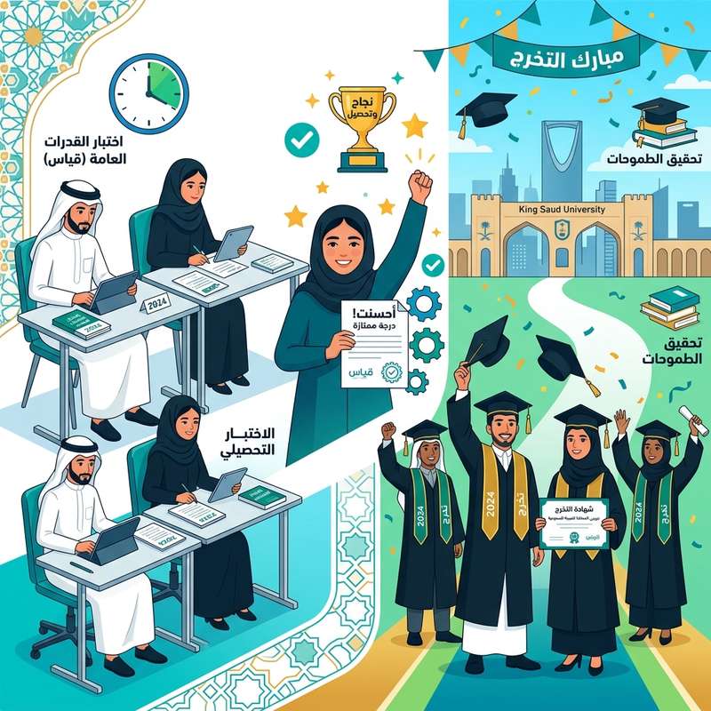 اختبارات القدرات والتحصيلي: الدليل الوحيد الذي تحتاجه لتحقيق 90+ 🚀